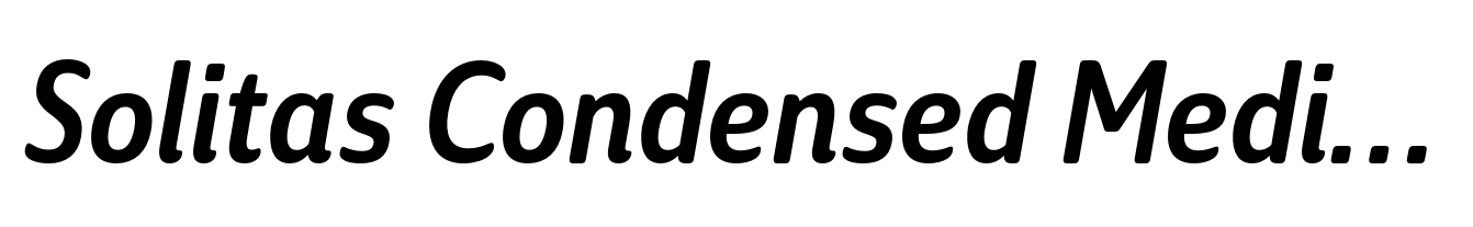 Solitas Condensed Medium Italic